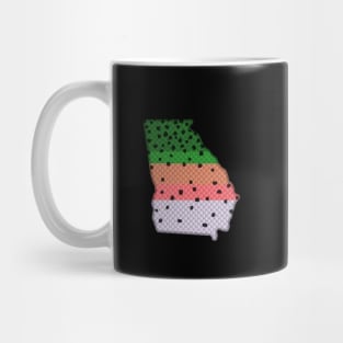 Trout Fishing Rainbow Trout Pattern Georgia State Map Mug